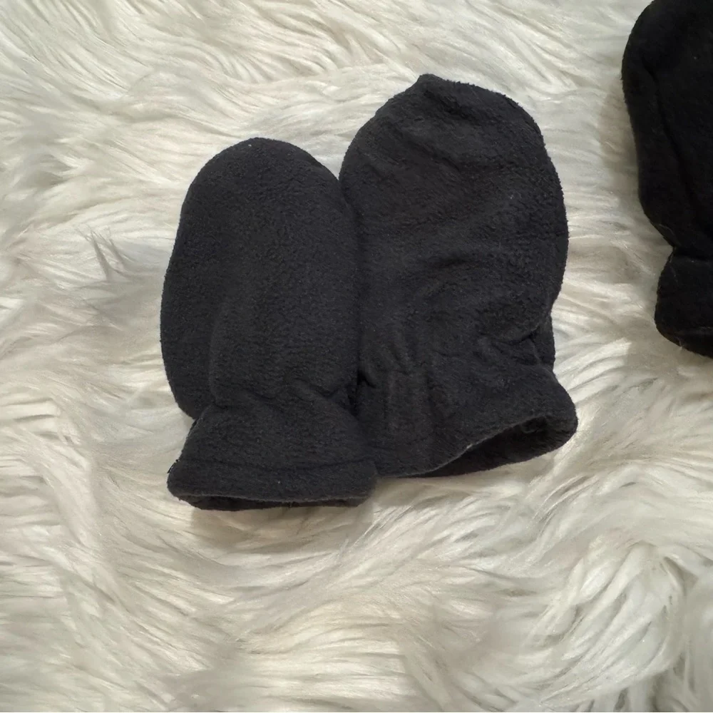 Baby Boy Fleece Hand Mittens‎ Black Gray Winter Warm Lot